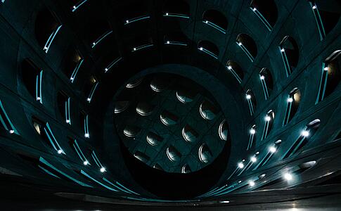 Futuristisches Bild eines Tunnels