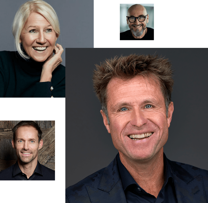 Resilienz-Experten: Richard de Hoop, Brigitte Bösenkopf, Sven Hannawald, Jochen Schweizer